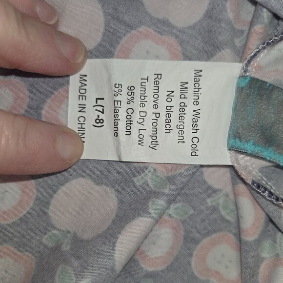 Serendipity By Shrimp And Grits 7/8 Apple Print Blouse Flutter Sleeve 3881 - Picture 6 of 9